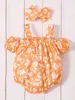 Baby Floral Print Hold Body Bodysuit Повязка на голову Она