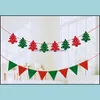 Christmas Decorations Festive & Party Supplies Home Garden High Quality Hanging Flag Santa Claus Flags Wall Decoration Ornaments El Bar Mark