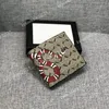 Top Quality Designer Men Portfel Posiadacze kart Luksusowe skórzane torebki składane Sir Bag Oddzielne mini portfele z pudełkiem