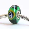 Emith fla 100% real 925 esterlina prata grande buraco grande 3d formas de animal Murano vidro charme bead se encaixar original europeu charme pulseira q0531