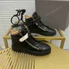 Hommes Femmes Casual Chaussures Crocdile Snake Leather avec Zipper Metallic Embossed High Cut Boot Designer Black Gold Sneakers Lace Up Trainers Chaussures rxcfxqssz