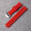 Watchband 12mm 14mm 16mm 18mm 19mm 20mm 22mm 24mm Svart Vit Röd Orange Blå Silikongummi Diver Watch Band Straps Vattentät H0915