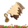 Kerstdecoraties 50 stks Houten Opknoping Plaque Tree Teken Xmas Home Party Decoratie