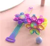 Party Favor Tie Dye Fidget Spinner Leuchtendes Spininng Push Bubble Popet Armband Sensorisches Spielzeug Kinder Fingertip Spiner Simpl Dimmer Fidjet Toy