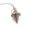 JLN Brass Pendulum dowsing Pendant Balance Reiki Cone Dowsing Copper Conical Charm للرجال.