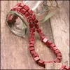 Ohrringe Halskette Schmuck Sets Stil 8mm Quadrat Stein Rot Synthese Türkis Imperial Jaspers Mode Damen Geschenk 18 Zoll Y553 Drop Lieferung