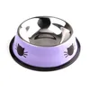 Pet Bowl Stainless Steel Cat Bowls with Rubber Base Non-Slip Puppy Dish Pets Feeder and Water Perfect Choice