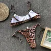Bikinis seti leopar tanga bikini 2022 mayo kadınlar seksi şınav kızlar bandaj mayo kadın yüzme plaj mayo takım elbise