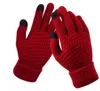 Christmas gift gloves Winter touch screen Women's and men's warm stretch knitted imitation wool all-finger non-slip fashion outdoor for the family