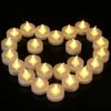 LED Tea Lights Flameless Votive Tealight Ljus Flickande glödlampa Ljus Small Electric Fake Teas Candles Realistic For Wedding Table Decor