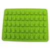 50 Hole Gummy Bear Mold Silicone Cake Cookies Candy Dessert Chocolate Maker Moulds with Dropper w-01310