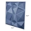 Art3d 50x50cm 3D Plastic Wall Panels Soundproof Navy Blue Diamond Design for Living Room Bedroom TV Background Pack of 12 Tiles 37210746