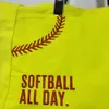 Bolsa de béisbol con bolsillos laterales clásicos, bolsas de viaje de sóftbol de gran capacidad, bolso de compras de lona, accesorios de equipo, tote DOM1477