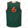 Maglia da basket verde personalizzata Hurricanes NCAA # 6 personalizzata Cuciture personalizzate con qualsiasi numero di nome XS-5XL