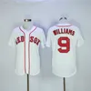 1939 1967 Retror Baseball Vintage 26 Wade Boggs Jersey 9 Ted Williams 14 Jim Rice Retire Stitched Navy Blue White Red Grey Beige