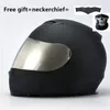 Hełmy motocyklowe Motorbike Full Face Dot Helmet - Bye -616 Racing z ciemnym soczewką Medium MABLACK