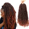 24 tum Passion Twist Crochet Hair for Black Women 16 Strands/Pack Pre Twisted Passion Twist Crochet Syntetic flätning Hårförlängningar LS01