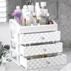 3 Layer Large Capacity Makeup Organizer Cosmetic Storage Box Jewelry Desktop Nail Oil Container Beauty Case 210309