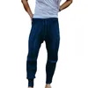 Calças masculinas inverno casual cor sólida tendência juventude tricô slim fit streetwear calças masculinas tamanho grande para manter o calor