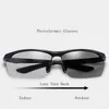 Solglasögon hdcrafter varumärkesdesign Rimless Pochromic Men Polariserade aluminiummagnesium Driving Eyewear UV400 OCULOS302Q