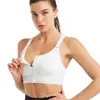 Yoga Outfit 2021 Wireless Supportive Sports Bra For Women Front Zip Design Cross Back Vest Workout Wear NOV99