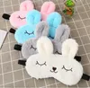 Cute Plush Animal Eye Mask Cover Sleep Mask Eyepatch Bandage Blindfold Rabbit Winter Cartoon Nap Eye Shade Plush Eye Care Tools QQA387