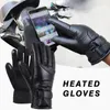 Ski Gloves 2021 Winter Electric Heated Waterproof Windproof Cycling Heating Screen USB Powered Christmas Gift