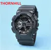 Outdoor sports men's women quartz watch digital LED dual display waterproof shockproof world time PU with automatic hand-raising light wristwatch