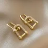 Dangle Kroonluchter Vintage Charme 14K Echt Vergulde Vierkante Geometrische Kristallen Oorbellen Voor Vrouwen Zirkonia S925 Zilver Needl3900504