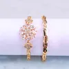 Fashion Jewelry Healthy Cubic Zirconia Gold Hand Chain Bracelet