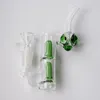 Mini narghilè in vetro Bruciatore di olio piccolo Fumo Shisha Tubi di vetro usa e getta Cenere Catchers Bong Forma di testa d'ape Percolatore Tabacco Gorgogliatore Pipa ad acqua con ciotola maschio da 14 mm