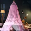 7 Colors Hanging Mosquito Net Crown Star Kids Baby Bedding Dome Bed Canopy Cotton Bedcover Curtain for Children Reading Playing Home Decor