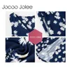 Jocoo Jolee Floral Sprint Long Beach Dress for Women Sexig Hip Split Design med V-Neck Summer Vest Tops Womem Dress 210619