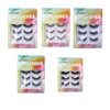 5 Pairs 3D Natural Long Thick Hair False Eyelashes Chemical Fiber Eye Lashes Wispy Beauty Makeup Extension Tools