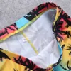 Sexy Swimsuit Mulheres Crop Top Alto Cintura Calções Floral Bikini Beach Swimwear Beachwear 210702