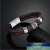 Bracciale rigido con chiusura intrecciata in acciaio al titanio in pelle da uomo per uomo e donna Braccialetti con braccialetti retrò Gioielli Prezzo di fabbrica design esperto Qualità Ultimo stile