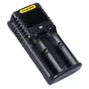 Authentic Nitecore UM2 Carregador Universal para 16340 18650 14500 26650 20700 21700 Bateria dos EUA uk plug plug plug Intellicharger Bateria Q1415635