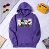 Rolig Jujutsu Kaisen Mens Hoodies Comics Casual harajuku Pullovers Manlig Rolig Kall Kläder Äventyr Fleece Mens Sweatshirts Y0804