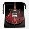 Sacs de rangement guitare musique cordon HD impression 18X22 CM arrivée doux Satin tissu réutilisable vêtements sac chaussures 12.2