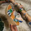 Summer Beach Boho Floral Wedge Sandals Women Ankle Strap Platform Gladiator Shoes Woman High Heels Sandalias Mujer 2021 Y0721