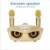 Owl SD306 Familj KTV Trådlös mikrofon Bluetooth-högtalarstöd k Song Duo Chorus