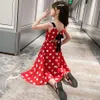Vestido para niñas Dot Girls' es Summer Party Children Casual Style Kids Costume 6 8 10 12 14 210528