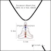 Smycken hänge halsband 7 chakras reiki stenar hänger hälsa amet healing chakra 3d sten charms halsband droppleverans 2021 wqjge