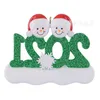 Resina personalizada boneco de neve família de 4 ornamento de árvore de Natal presente personalizado para mamã, pai, criança, vovó, vovô, amigos 4617 Q2