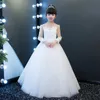 Lovely White/Champagne Tulle Applique Girl's Pageant Flower Girl Dresses Princess Party Child Skirt Custom