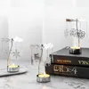 Świeczki Christmas Christmas Elk Angel Metal Candlestick Wesołych dekoracji do domu Obrotowy Cristmas Ornament 2021 Xmas Navidad Gift F4M4