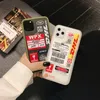 Anpassad logistik Streckkod Tryckta telefonfall för iPhone 12 Mini 11 Pro X XS Max XR 8 7 6 6s plus SE TPU Matte Hud Feel Back Cover i PP väska