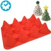 3D Christmas Tree Fondant Cake Moulds Silicone Mould Baking Candle Soap Molds Resin Clay Moulds Silicone Mold Baking PRZY 001 210225