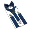 Mode barn suspenders med bowtie barn båge slips set boys hängslen tjejer justerbara suspenders baby bröllop slipsar tillbehör barn gåvor