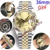 20 couleurs de haute qualité étanche hommes montres automatiques 36mm diamant montre en acier inoxydable femmes montre couples style classique Wris225z